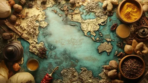 Explore the history of spices from ancient trade routes to modern kitchens. Discover their global influence on cuisine and culture.